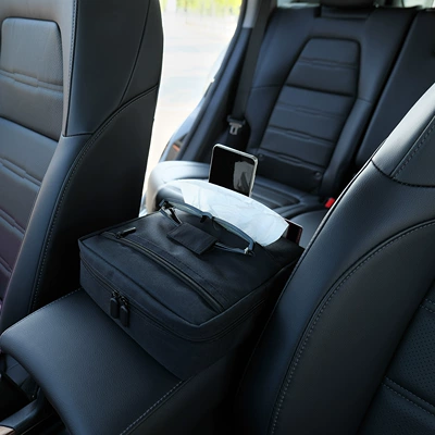 Holder Large Truck Storage Bag – Car Glasses Clip/Bill Clip - armrest-box-storage-bag-black-new-style-tissue-storage