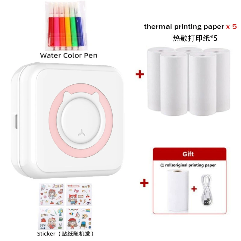 Mini Handheld Printer C15, Bluetooth thermal mobile printer, compact portable