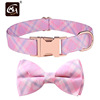 Golden bow tie with clasp for St. Valentine's Day engraved, choker with bow, Amazon, pink gold