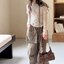 女童长袖t恤儿童秋装上衣服2025新款韩系洋气内搭外穿大童打底衫6