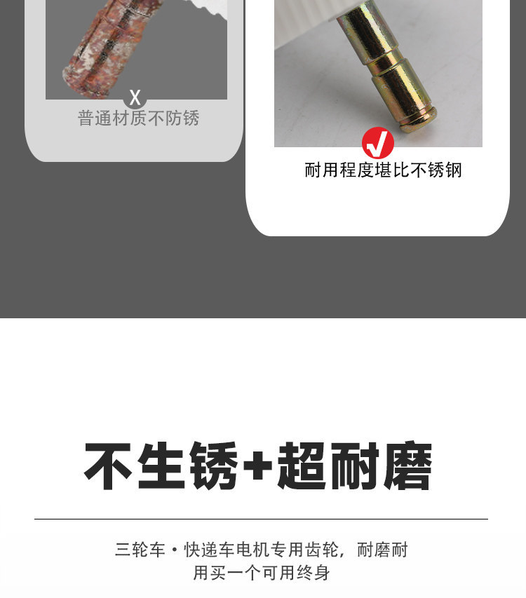 Electric Vehicle Plastic Gear Parts, Tricycle Wiper Gear, Wiper Motor Gear, 60-Tooth Wiper Gear