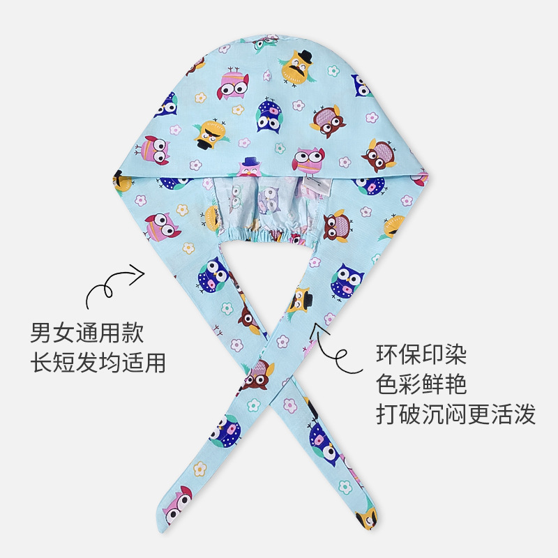 Gorro quirúrgico de algodón puro de las mujeres impreso ajustable calabaza tapa confinamiento quimioterapia a prueba de polvo puntera enfermera trabajo sombrero hombres