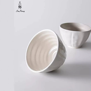日式复古简约高脚单人碗家用米饭碗汤面碗甜品碗料理窑变釉陶瓷碗