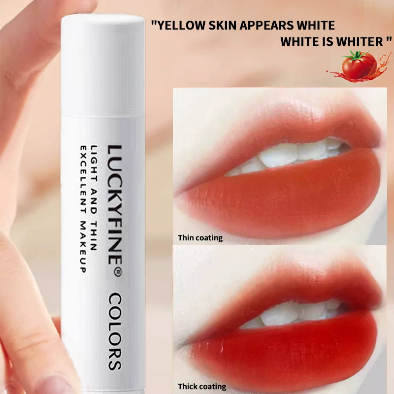 Трансграничный спот полный английский luckfine томатная помада увлажняющий увлажняющий и увлажняющий ремонт сухой потрескавшейся помады