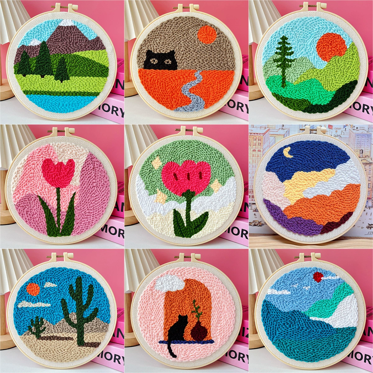 Набор материалов для детей младшего школьного возраста, вышитая подвеска, handmade, с вышивкой