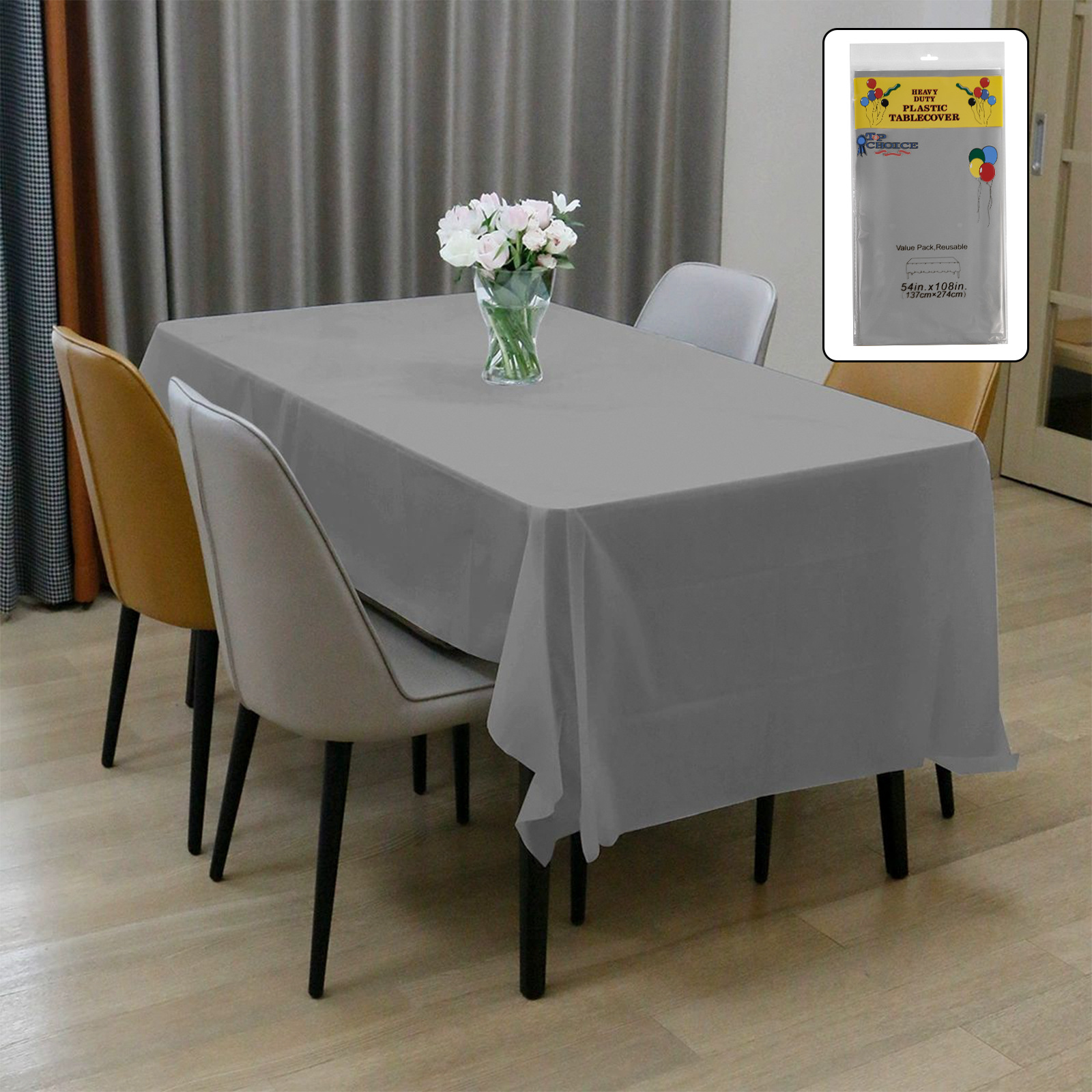 Mantel desechable transfronterizo de color liso, mantel impermeable de plástico PEVA engrosado para hoteles y fiestas de cumpleaños, venta al por mayor en stock.