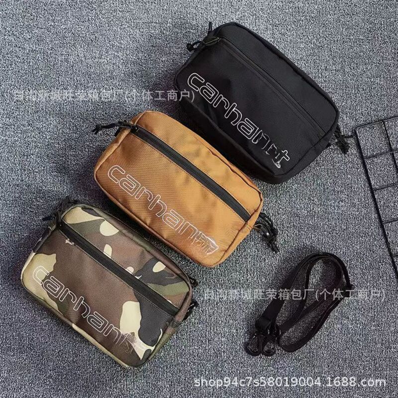 New Cross-Border Carhartt Streetwear Bag for Male and Female Students, Versatile Carhartt Shoulder Crossbody Bag, Mobile Phone Bag