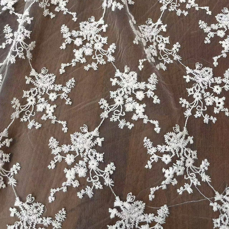 小碎花绣花布蕾丝面料服装旗袍童装包包布料蕾丝布料布匹绣花布料
