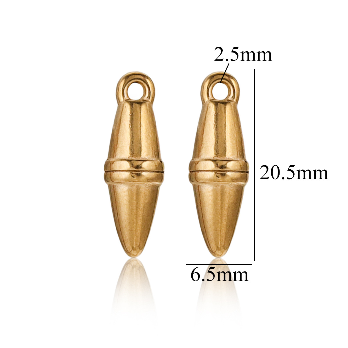 Colgante de acero inoxidable colgante de acero inoxidable colgante de acero de titanio 18K oro de color accesorios collar joyería DIY pequeño colgante al por mayor