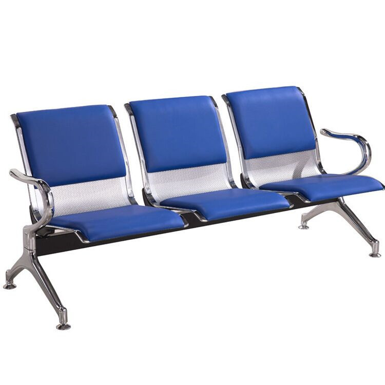 Fábrica mayorista, hospital, aeropuerto, estación de tren y otros lugares para descansar en espera de sillas de fila PU cojín de piel PU respaldo suave image 1