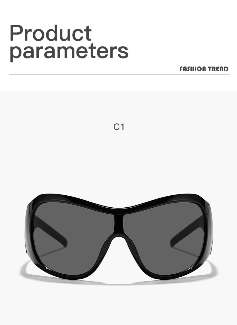 90g Weight Full Frame Glasses Structure Sunglasses Classification Ac, UV400 Protection Lens Material Square Glasses Style Outdoor, Travel Occasion Solid Color Pattern Unisex Gender Retro, Punk Style Grey, Black Color Retro Punk Solid Color Ac UV400 Protection Square Full Frame Women's Sunglasses 8
