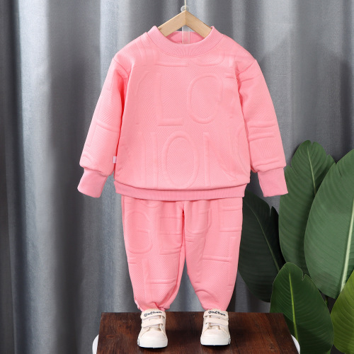 Boys' Autumn Suit New Girl Baby Sweater Two-piece Set Children's Casual Clothes Trendy Children's Clothes for Small and Medium-sized Children