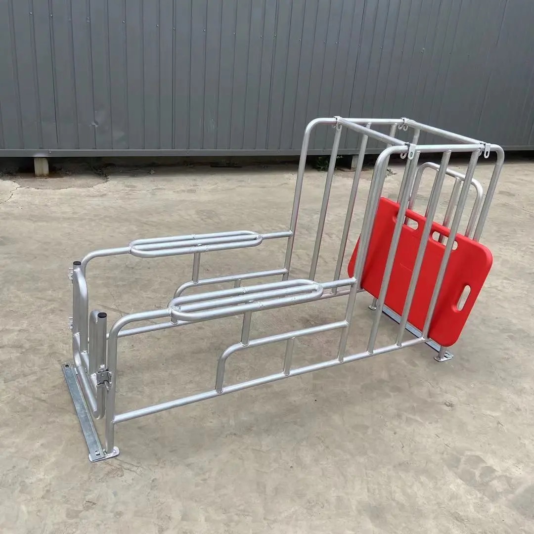 Rack de semilla de cerdas elevación rack de semilla de cerdo pie bajo rack de semilla de suelo galvanizado en caliente soporte de recolección de semilla