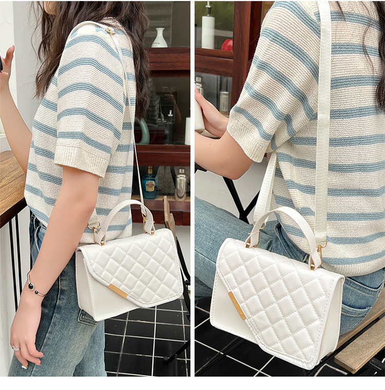 302g Weight Synthetic Leather Lining Material Sewing Thread Fashion Element Magnetic Buckle Closure Type Women's Small Spring&summer Pu Leather Streetwear Square Bag