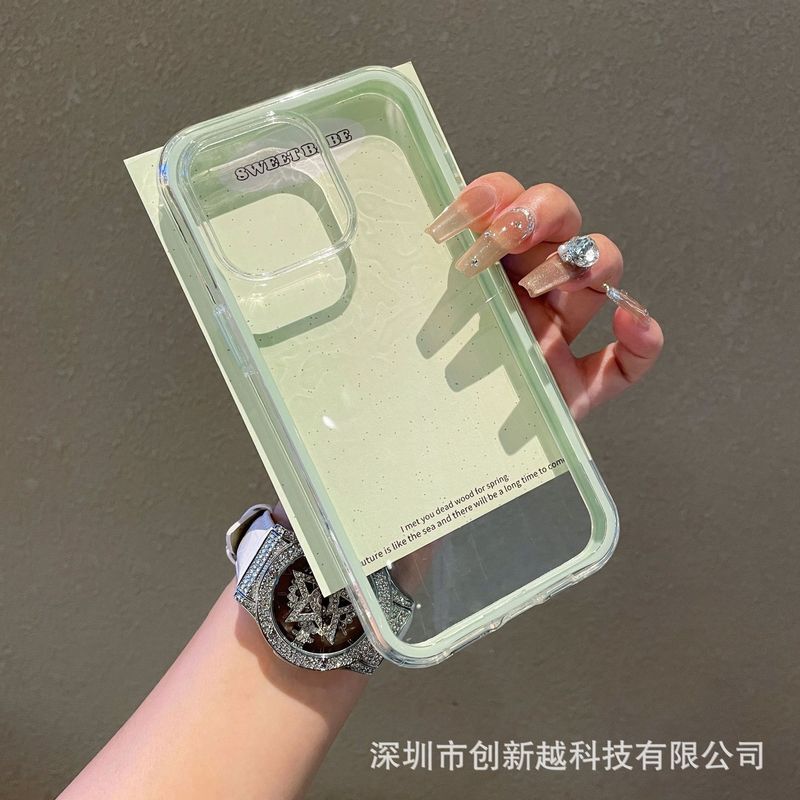 适用苹果16Promax纯色边框二合一手机壳iPhone15高透亚克力防摔套|undefined