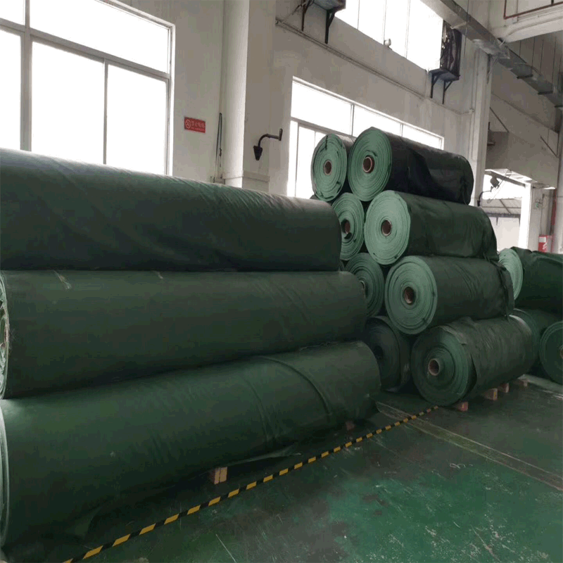 加厚绿色PVC涂塑布蓬布雨布油布—厚度0.4-0.42mm封边打孔