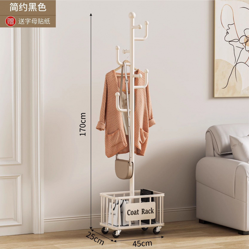 심플한 7훅 화이트 [두꺼운 탄소강 소재 + 금속 범용 휠] ◁공장 핫 세일