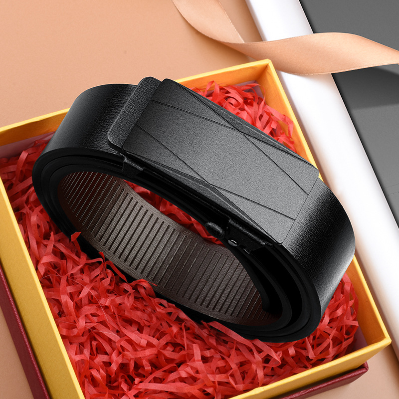 Genuine Leather Belt For Men Automatic Buckle Business Style_voghion.com
