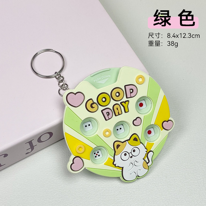 Green cartoon round dice