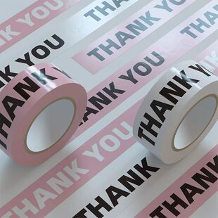 English THANKYOU Printing Tape Express Packing Sealing Tape Net Red Letter Tape Large Roll Sealing Tape