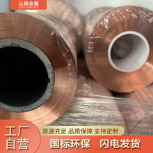 电解铜箔单光紫铜散热片 接地紫铜带片T2超薄紫铜皮 无氧通带