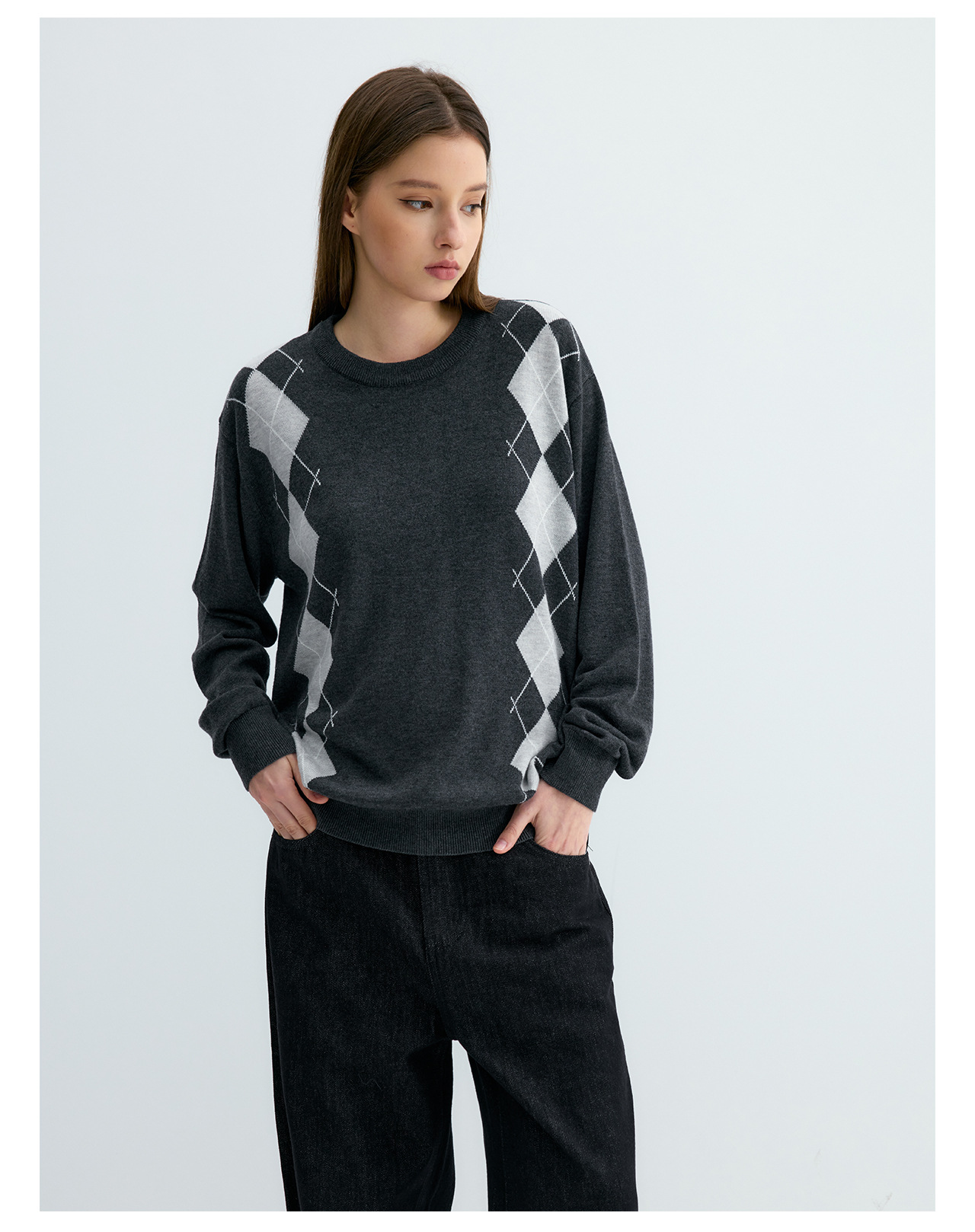 UNF Ralph Plaid 300g Crew Neck Sweater