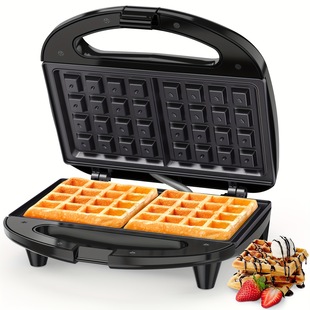 2025 New Cross-Border Dropshipping 750W Fast Heating Belgian Waffle 2 Slice Machine