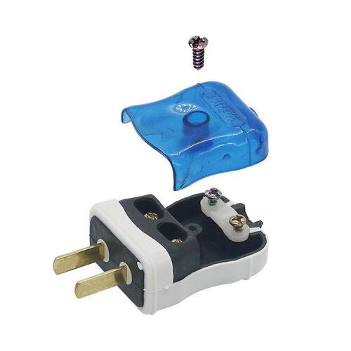 Blue and white fixed plug monitoring accessories male plug power docking plug rotating male air conditioner 220V