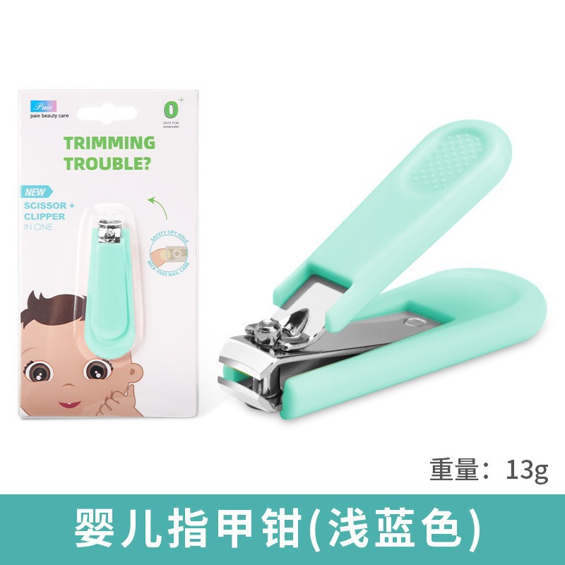 Blue children's nail scissors