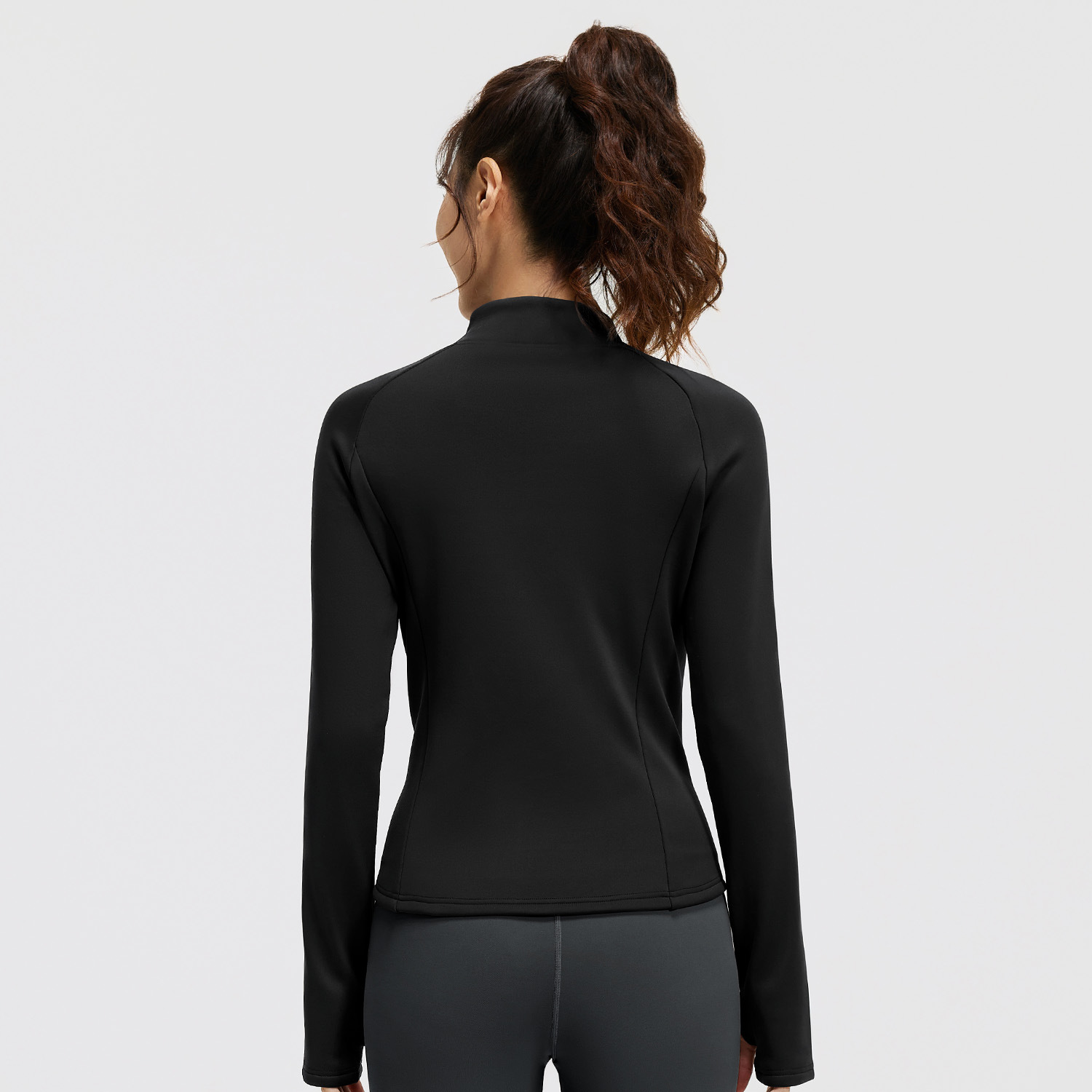 Juyi Tang mel桃 vello de cuello de bolsillo abrigo otoño invierno nuevo vello grueso abrigo de yoga de cuello de collar