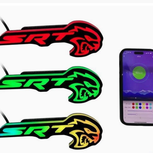 Nuevo automóvil RGB en la red de luces de automóviles SRT iluminación de automóviles Bluetooth conexión RGB luz de atmósfera en la red de luz