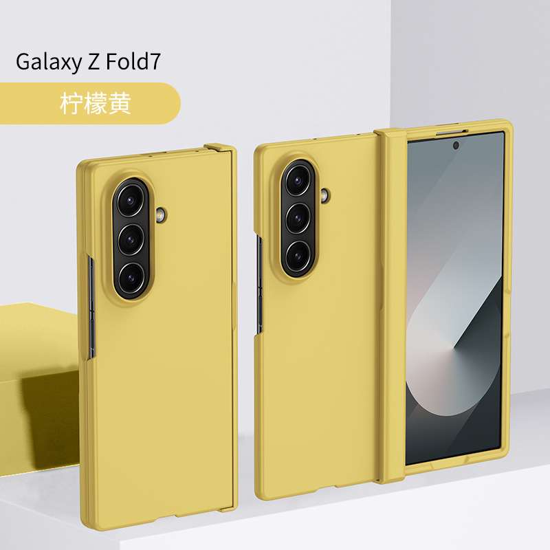 Samsung Z Fold 30% off スタック携帯電話ケース、つや消し肌の感触、中央軸ヒンジ、オールインクルーシブ Fold6 落下防止保護カバーに適しています。|undefined