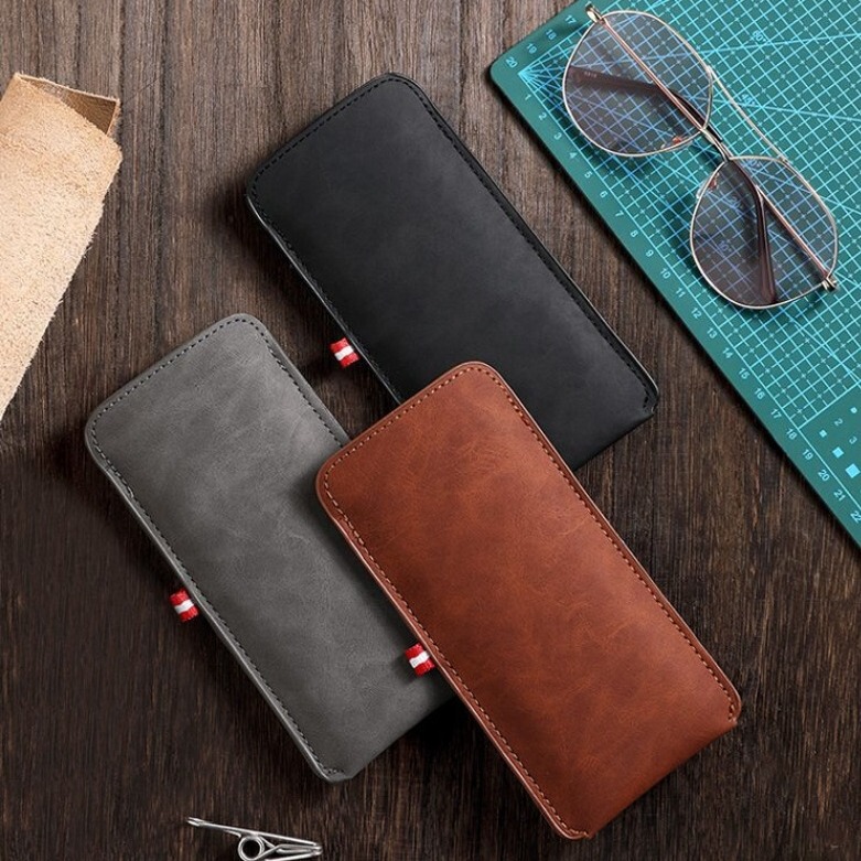 Glasses Bag Soft Leather South Korea Simple Myopia presbyopic Glasses Leather Cover Men's Portable Portable Portable Bag Women's Leather Eye Cover Glasses Bag Soft Leather South Korea Simple Myopia presbyopic Glasses Leather Cover Men's Portable Portable Portable Bag Women's Leather Eye Cover