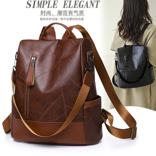 Amazon Cross-border New Large Capacity Backpack Women's High-end Backpack Niche Design Casual European and American Style Schoolbag