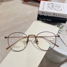 日本手造复古金丝圆框设计师款近视眼镜架纯钛超轻49mm小框眼镜架