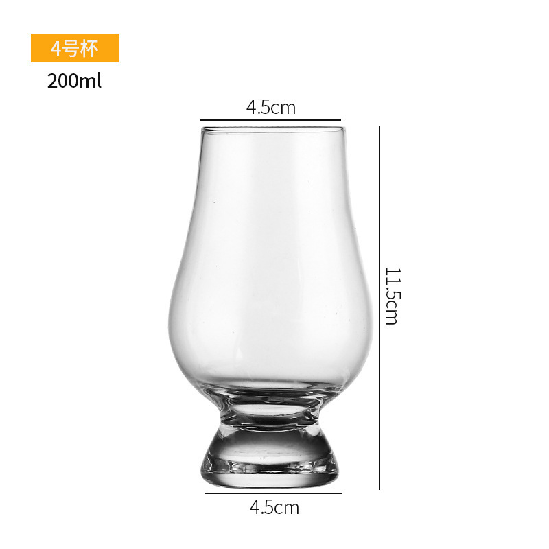 AAAA cristal whisky copa de degustación copa de olor de vidrio hecha a mano copa de whisky copa de degustación profesional se puede imprimir LOGO