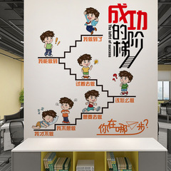 旅康牆貼CH57047成功的階梯學校學生成長教育勵志貼畫教室裝飾畫