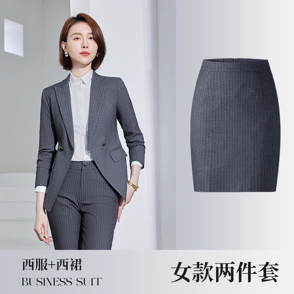 Female-Gray suit+western skirt