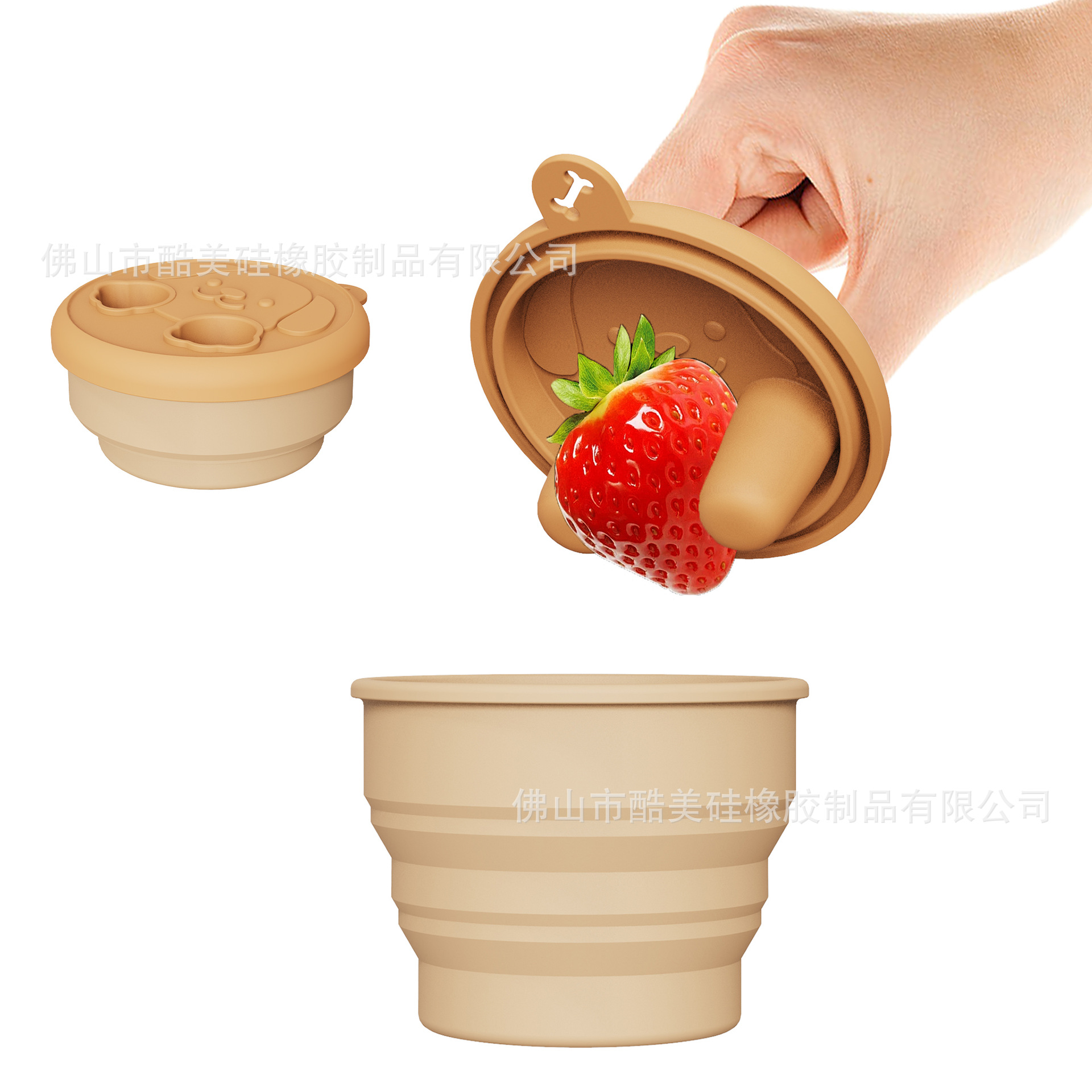 免脏手折叠零食盒户外露营野餐便携指套零食夹No-Mess Snack Box