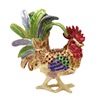 Enamel, metal jewelry, accessory, box, for luck, rooster