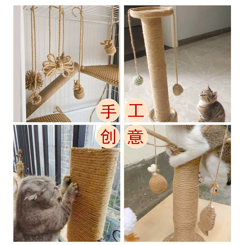 Домашняя кошка ловит шпагат веревки ручной работы кошачий скрепок шпагат шпагат украшения аксессуары кошачий коготь игрушка творческая вязка