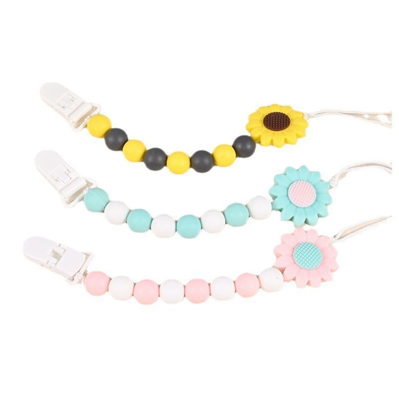 Children's protective pacifier, teether, appeases strap, silicone lanyard holder for correct bite, toy