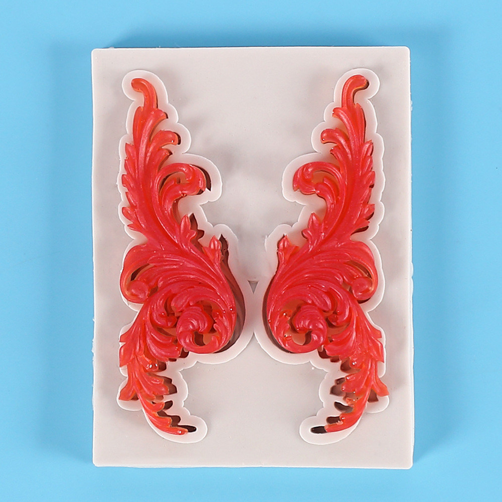 花边浮雕模具 欧式复古对称图腾宫廷浮雕围边翻糖蛋糕硅胶模具