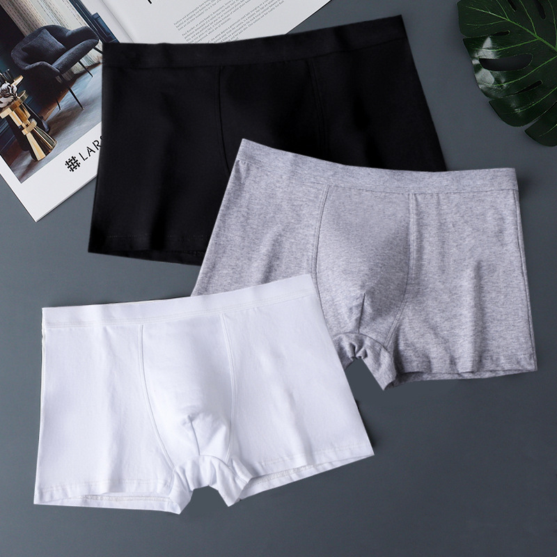 Underwear Boys Pure Cotton Boxer Briefs Summer Thin Loose Sports Simple 2022 Hot Fashion Men's Underwear Summer