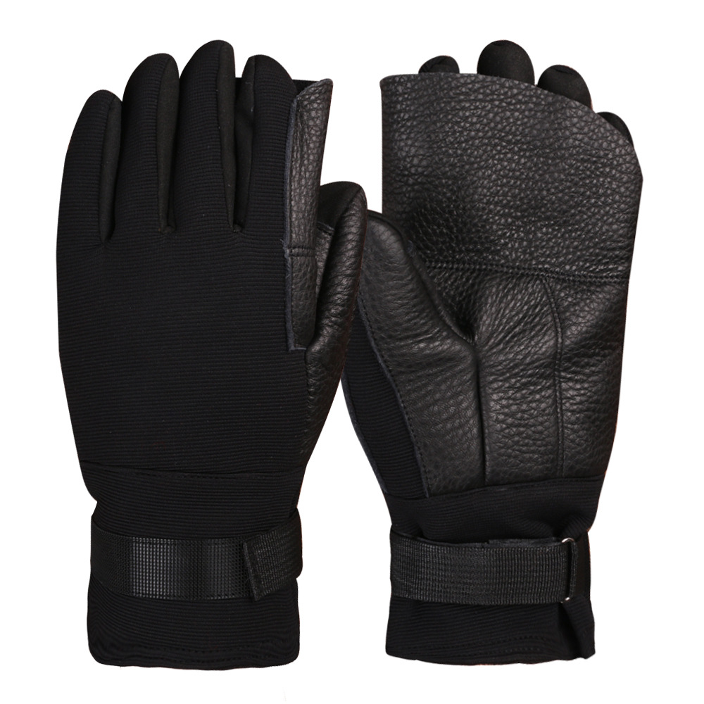 Guantes de caída de cable al aire libre Montañismo Escalada en roca descenso rappel guantes de entrenamiento antideslizantes resistentes al desgaste Deportes guantes de entrenamiento militar