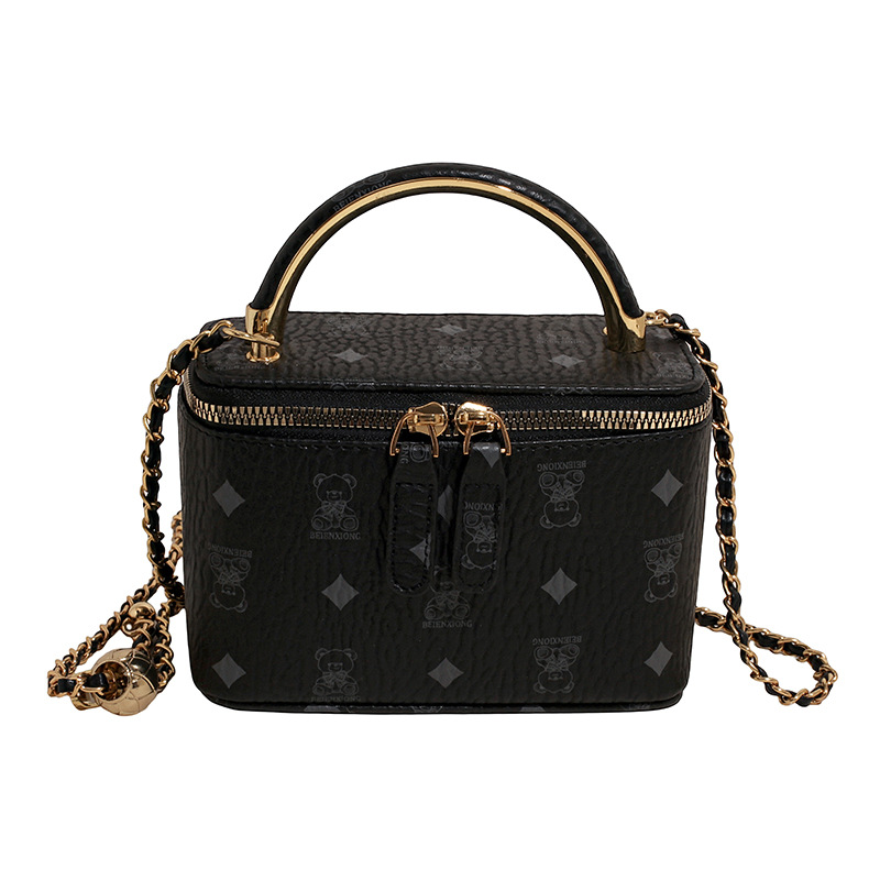 Bolso de mano de alta calidad para mujer 2025 verano nuevo estilo retro impreso bolso de caja textura cadena bolso de mensajero de un solo hombro