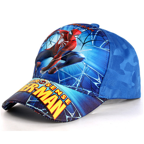 Foreign trade children's hats European and American three-dimensional cartoon Spider-Man boys' hats spring duck-tongued baseball caps wholesale