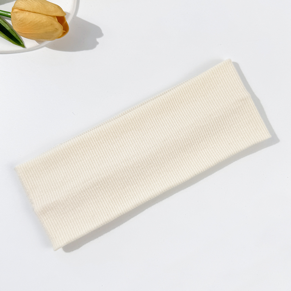 Nueva banda de pelo de punto de color sólido para hombres y mujeres yoga deportes sudor absorbente diadema internet celebridad mismo estilo hilo de algodón lavado de cara banda de pelo