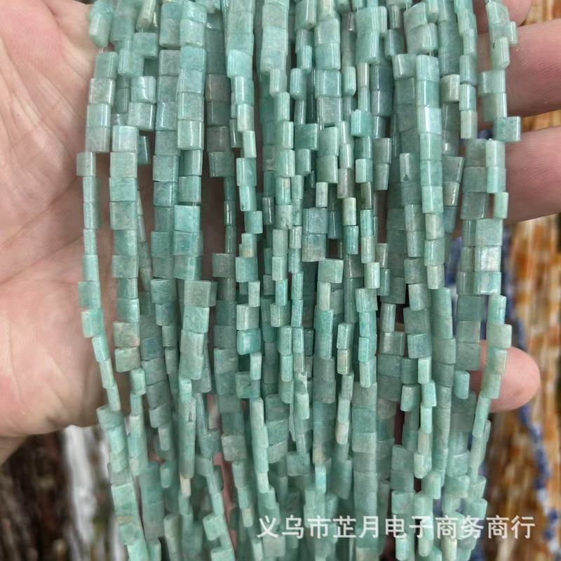 5*5mm双孔提拉米珠天然水晶玛瑙石头散珠串珠diy饰品手工材料批发|undefined