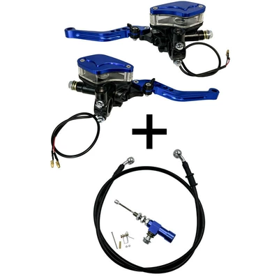Motorcycle Modified 22mm Handlebar Hydraulic Other brake systems - blue